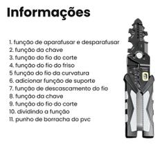 Alicate Multifuncional Para Eletricista, Ferramenta De Crimp