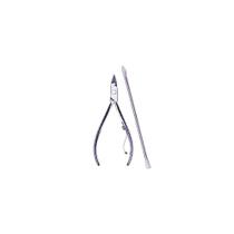 Alicate Munidal Cutícula Premium + Espátula Doble Inox 778-E