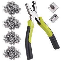 Alicate NAOEDEAH com 1200 Grampos Verdes para Gaiola Alicate NAOEDEAH com 1200 Grampos Verdes para Gaiola