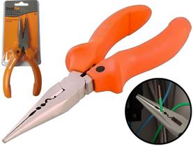 Alicate P/ Eletricista 6 Polegadas Aço Carbono Escovado Cabo Isolado Cortar Puxar E Dobrar Fios Alicate P/ Eletricista 6 Polegadas Aço Carbono Escovado Cabo Isolado Cortar Puxar E Dobrar Fios