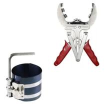 Alicate Para Anéis De Pistão 6" 80-120MM + Cinta 3 pistãos - Lisfer