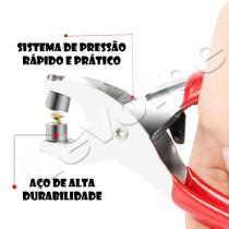 Alicate Para Colocar Ilhós Manual E 100 Ilhoses Dourados - Levolpe