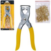 Alicate para ilhos 6'' cabo amarelo + 100 ilhoses pro - Startools