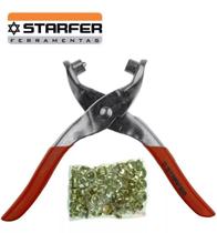Alicate Para Ilhós Profissional Aço Carbono Starfer Alicate Para Ilhós Profissional Aço Carbono Starfer