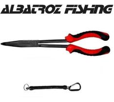 Alicate Pesca X 43b Extrator Tira Anzol Bico Longo 33cm X43b 43 X-43b Albatroz + Salva Alicate