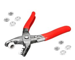 Alicate Pregar Aplicar Botão Metal 35 Body Roupa Bebê Tictac Alicate Pregar Aplicar Botão Metal 35 Body Roupa Bebê Tictac