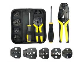 Alicate prensa terminais multifunconal para terminal ilhós 8 em 1 act5100