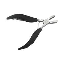 Alicate Preto Em Forma Plana Com Pequenas Ranhuras Para Clipe De Extensão De Cabelo Pré-Bondado