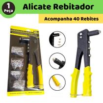 Alicate Rebitador 4 Bicos Rebitadeira Com 40 Arrebites EDA