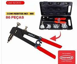 Alicate rebitador p/rebita rosca (kit) m3 a m8 86pçs rocast 620013