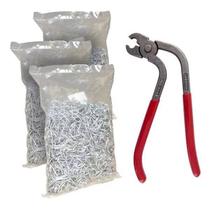 Alicate Tapeceiro Estofador Corneta + Kit de Grampos Tipo C