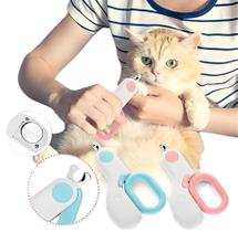 Alicate Unha Inox Com Luz Led Tesoura Pets Coelhos Cães Preá Gatos