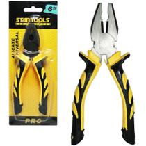 Alicate Universal 6'' Pro Cabo Emborrachado Amarelo Preto Startools