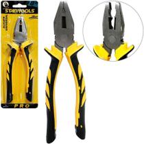 Alicate universal 8'' cabo emborrachado amarelo/preto pro na cartela - STARTTOOLS Alicate universal 8'' cabo emborrachado amarelo/preto pro na cartela - STARTTOOLS