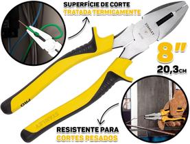 Alicate Universal Multiuso 8 Polegadas Aço Cromo Profissional Stanley Alicate Universal Multiuso 8 Polegadas Aço Cromo Profissional Stanley