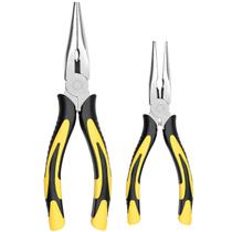 Alicate ZUZUAN de ponta longa de 20 cm e 15 cm com cortador de fio, 2 peças