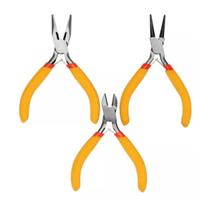 Alicates corte diagonal meia cana bico redondo jogo kit 3 pcs bom-3703 c/3 bomder