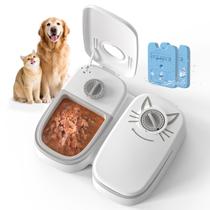 Alimentador automático para gatos de 2 refeições NeatenWise 48H Timer com bolsas de gelo