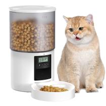 Alimentador Automático para Gatos POOEKEN 4L Programável 1-6 Refeições com Voz