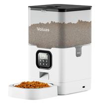 Alimentador automático para gatos Voluas, dispensador de alimentos para animais de estimação, capacidade de 6L