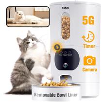 Alimentador automático para gatos Yakry com câmera 5G WiFi 4.5L