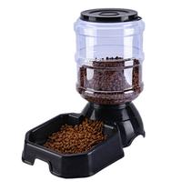 Alimentador automático waterer cat water food dispenser para cães pequenos médios grandes - preto - alimentador quadrado