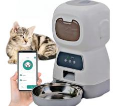 Alimentador Comedouro Automático Programável WiFi Pet Cães Gatos