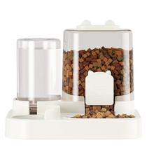Alimentador Comedouro E Bebedouro Automático Duplo Ração E Água Pet Cães Gatos Branco