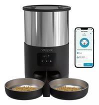 Alimentador Comedouro Inteligente Duplo Cachorro Gato Pet 5L APP Robotizado Alto Falante Temporizador - New Pet