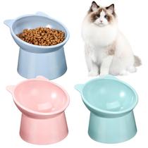 Alimentador de alimentos de cerâmica elevado Cat Bowl Holibanna, 3 peças