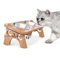 Alimentador de alimentos elevado inclinado Dtrik Cat Bowls Dtrik 15