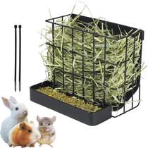 Alimentador de feno CAIQINLI para metal para coelhos, coelhos e chinchilas