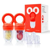 Alimentador de frutas para bebês Love Noobs Frozen Teething Toys, pacote com 2 Alimentador de frutas para bebês Love Noobs Frozen Teething Toys, pacote com 2