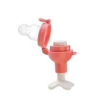 Alimentador de frutas vegetais infantil Espiral Impulsionado bebê pastador de silicone seguro Mamilo BPA Livre Chupeta (vermelho)