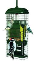 Alimentador de Pássaros Brome à Prova de Esquilos para Sebo com 2 Bandejas Verde Alimentador de Pássaros Brome à Prova de Esquilos para Sebo com 2 Bandejas Verde