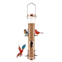 Alimentador de pássaros com tubo de metal MIXXIDEA Hanging 6 portas 51 cm