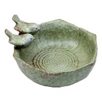 Alimentador de Pássaros de Cerâmica para Jardim - Decoração e Bebedouro