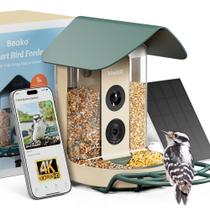 Alimentador de Pássaros Kiwibit com Câmera 4K Solar e IA Alimentador de Pássaros Kiwibit com Câmera 4K Solar e IA
