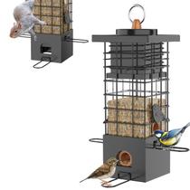 Alimentador de pássaros KRUOO Metal Squirrel Proof, capacidade de 1,13 kg para pendurar