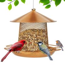 Alimentador de pássaros LBTING Metal em forma de lanterna à prova de esquilo