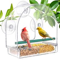 Alimentador de pássaros para janelas SUNALLY Clear Outdoor com ventosas fortes