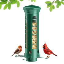 Alimentador de pássaros Yarbirder Squirrel Proof Hanging Metal Green
