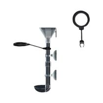 Alimentador De Peixes Telescópico De Acrílico Transparente Multifuncional Com Anel De Alimentação