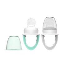 Alimentador de silicone Dr. Brown's Fresh First Mint & Grey, 2 unidades