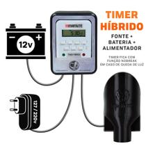 Alimentador Dosador De Ração Timer Galinha Frango Pinto Aves