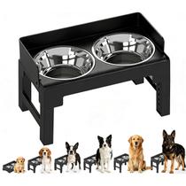 Alimentador Elevado Ajustável para Cães PAKEWAY com Tigelas Alimentador Elevado Ajustável para Cães PAKEWAY com Tigelas