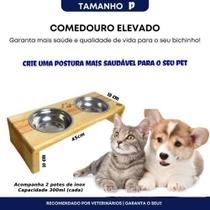 Alimentador Elevado para cachorro gato - pet 2 tigelas