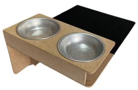 Alimentador Fixo De Parede Para Gatos 2 Tigelas 300ml 50x36 cm