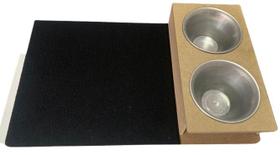 Alimentador Fixo De Parede Para Gatos 2 Tigelas 350ml 50x31,5 cm