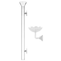 Alimentador fundo camarões tubo vidro prato 35cm